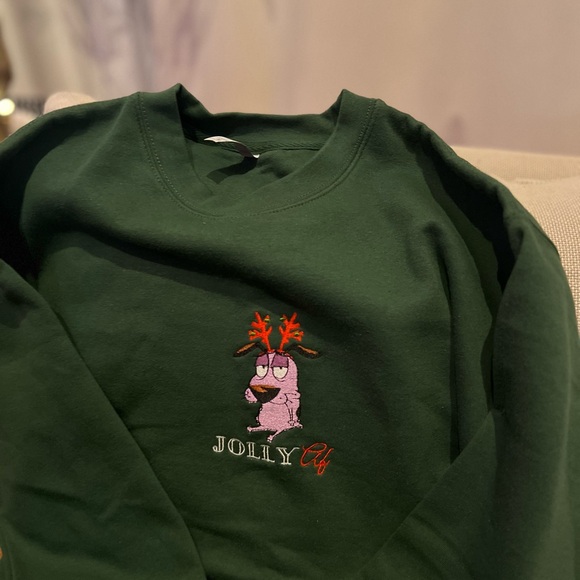 Courage the cowardly dog Christmas sweatshirt - Picture 1 of 3